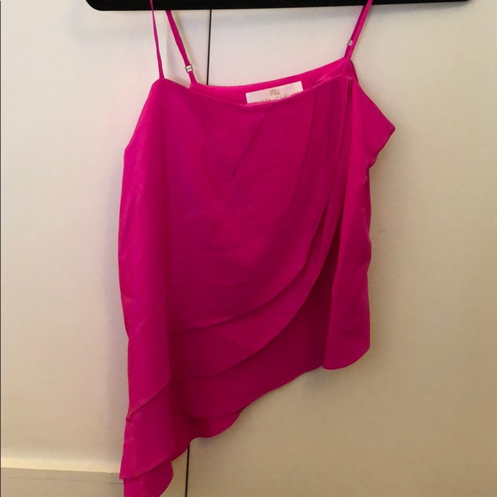 Amanda Uprichard Pink Silk tank blouse